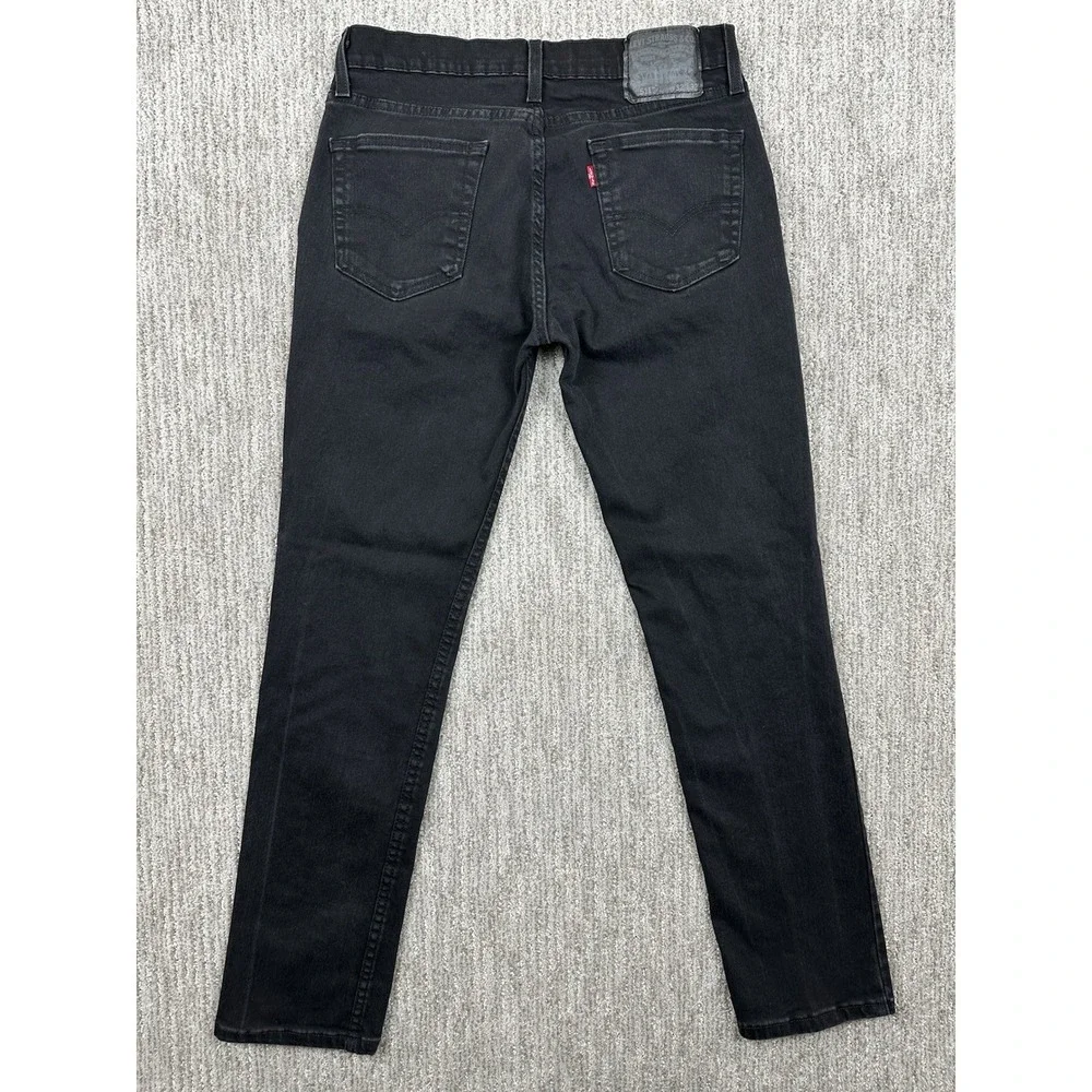 Levis 511 Jeans Mens 32x32 Black Skinny Leg Slim Fit Dark Wash Stretch Flex